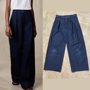 Banana Republic Blue High-Rise Relaxed Wide Leg Jeans Women’s Size 30 Dark Wash